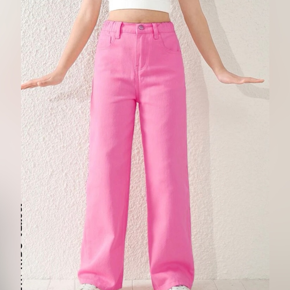 Shein pink mom jeans
